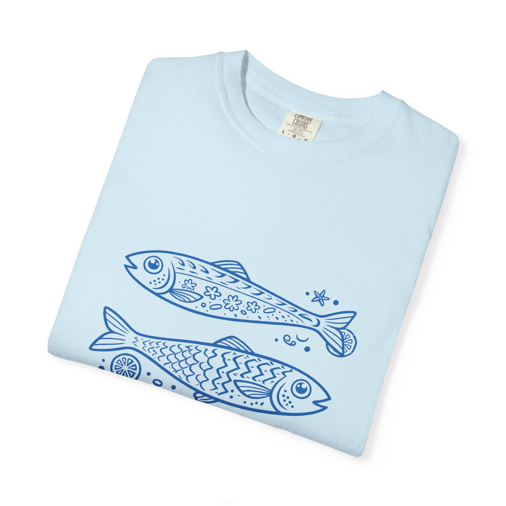 Sardinely Cute T‑Shirt — Cute Blue Sardine Illustration Tee