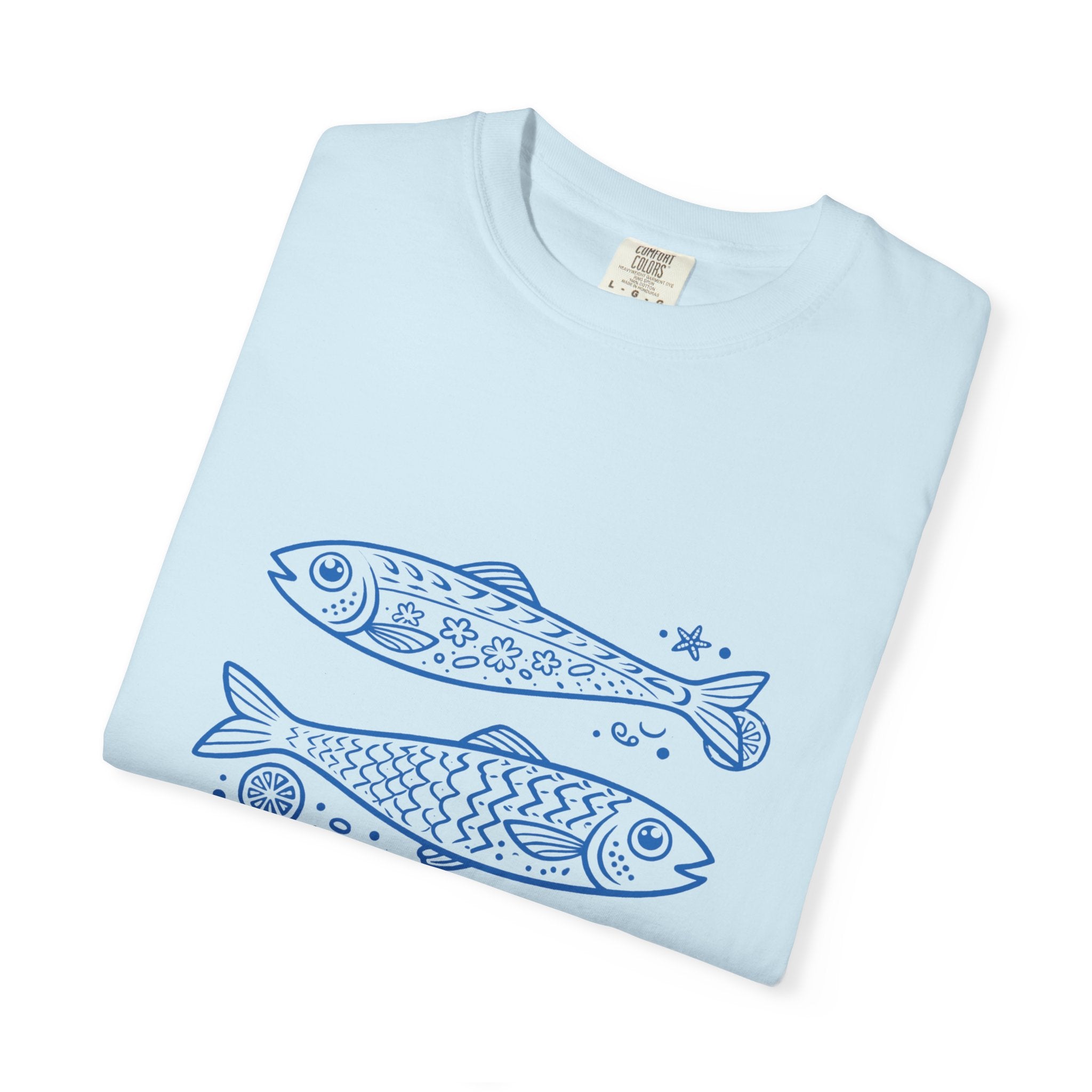 Sardinely Cute T‑Shirt — Cute Blue Sardine Illustration Tee