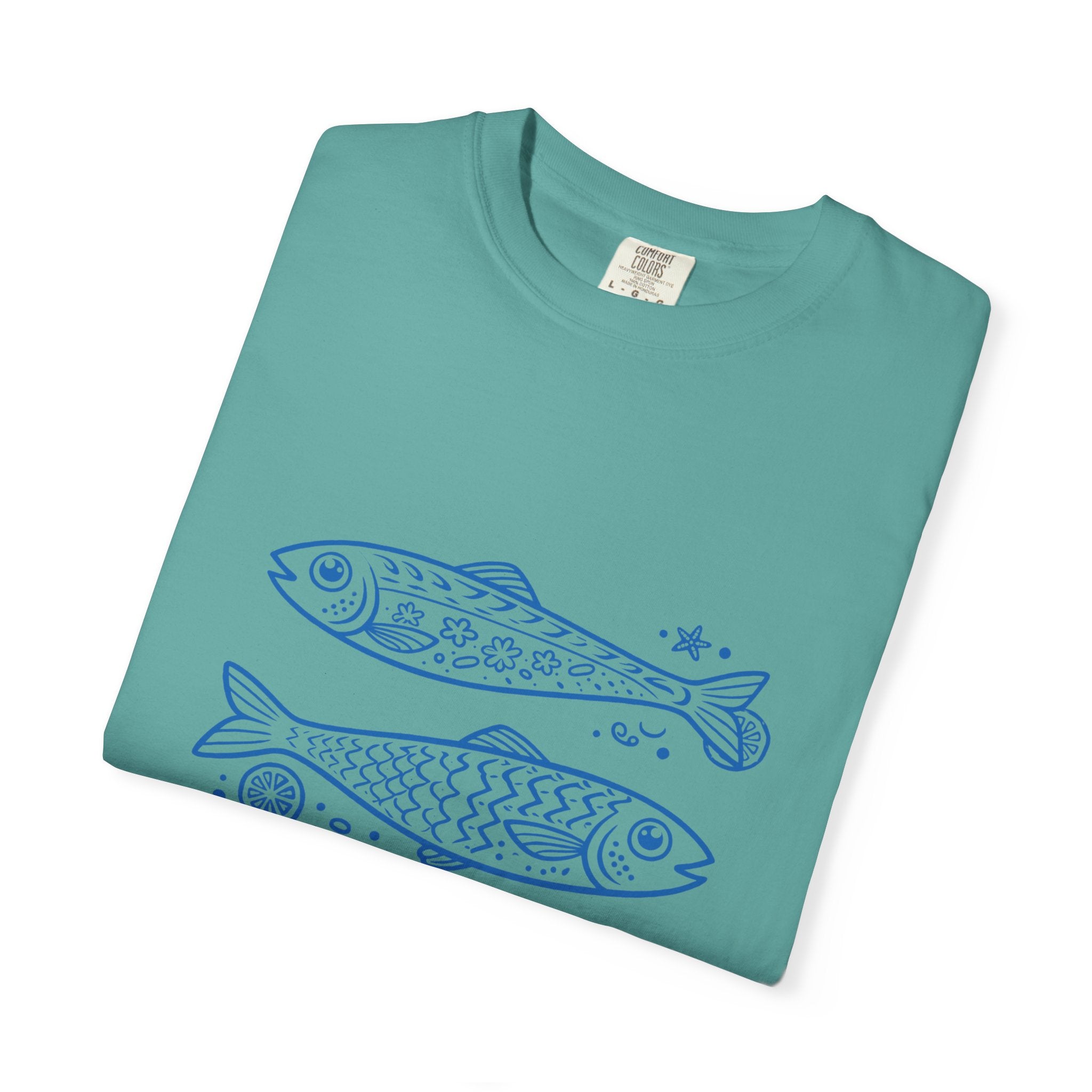 Sardinely Cute T‑Shirt — Cute Blue Sardine Illustration Tee