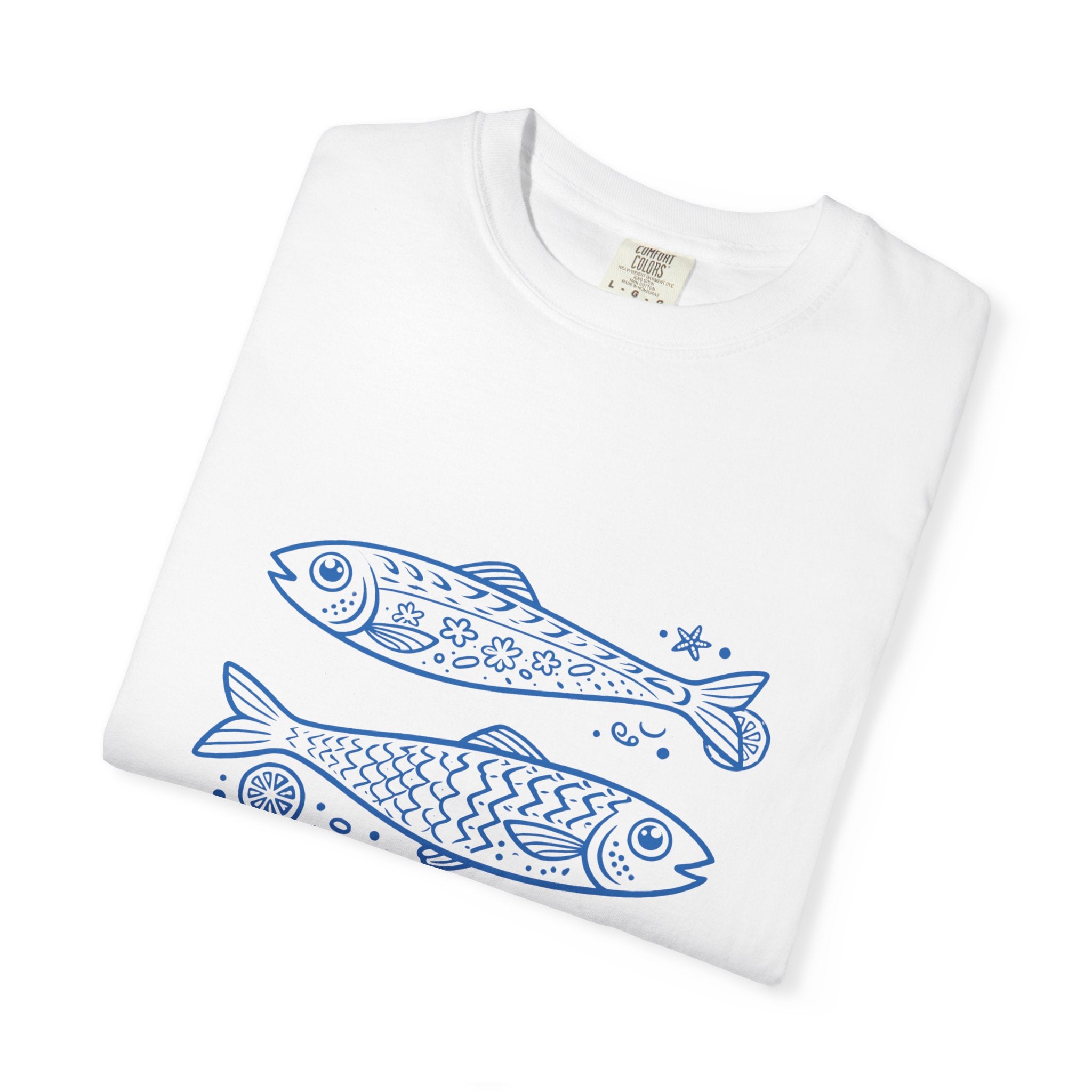Sardinely Cute T‑Shirt — Cute Blue Sardine Illustration Tee