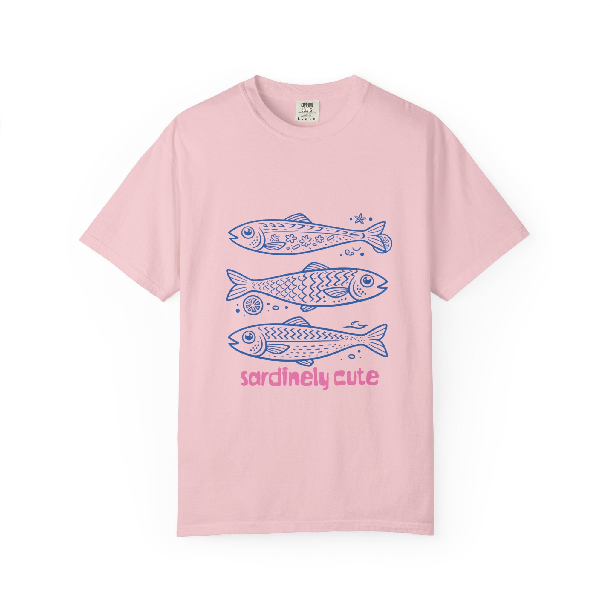 Sardinely Cute T‑Shirt — Cute Blue Sardine Illustration Tee