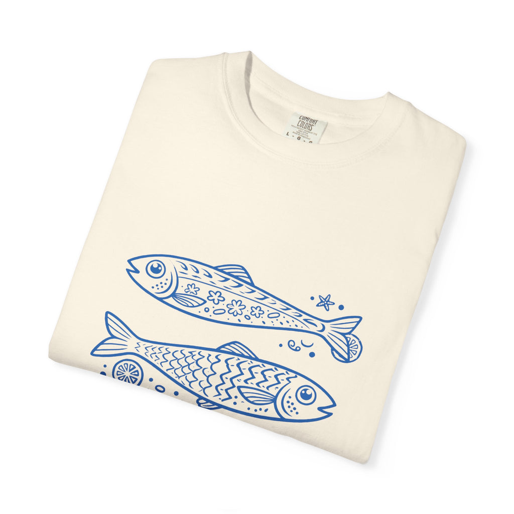 Sardinely Cute T‑Shirt — Cute Blue Sardine Illustration Tee
