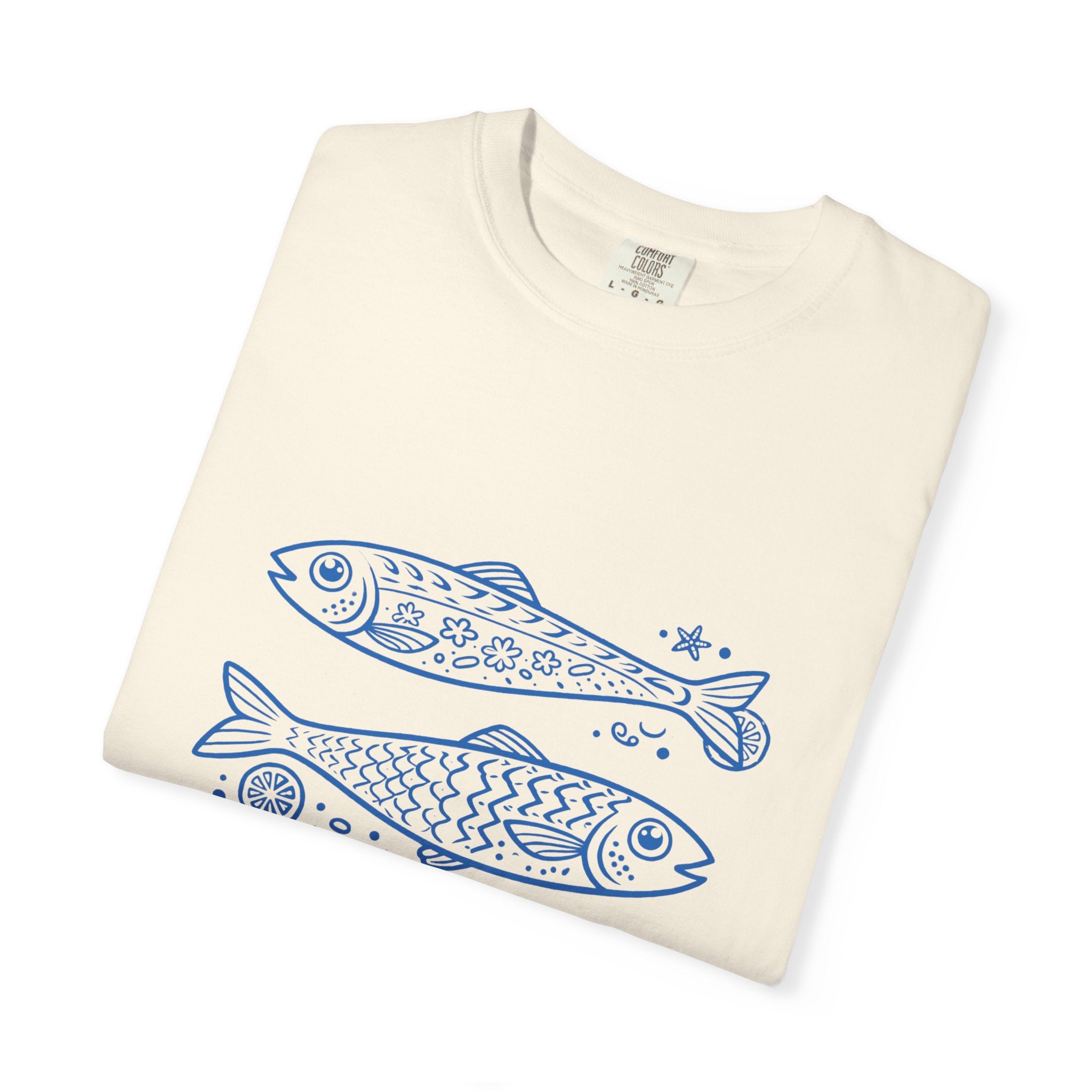 Sardinely Cute T‑Shirt — Cute Blue Sardine Illustration Tee