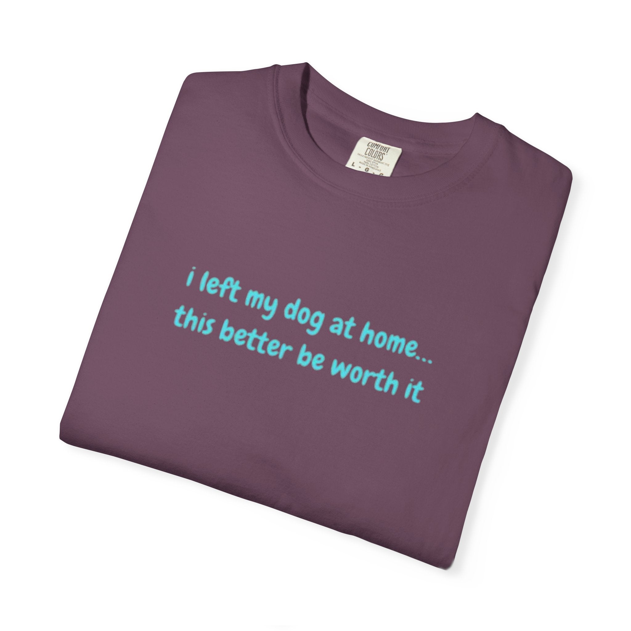 “I Left My Dog at Home… This Better Be Worth It” Blue Tee